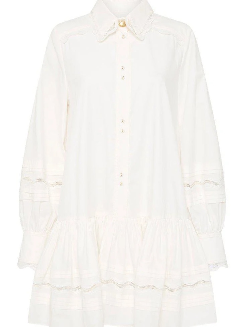 Aje Ivory Reva Wave Mini Dress Women's AU 8 US 4 Oversized Fit